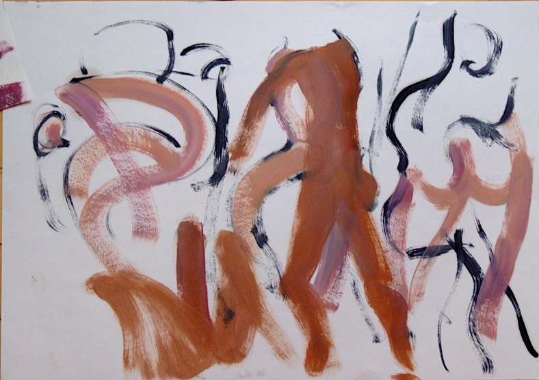 Dancers - Oil on Paper 2009 by Jamie Zubairi
